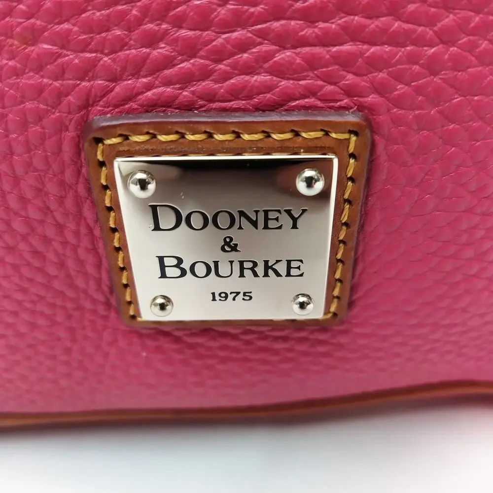Dooney & Bourke Pink Pebbled Leather Zipper Closure Hobo Shoulder Bag